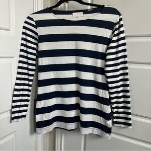 Chinti & Parker Long Sleeve Organic Cotton Striped Tshirt Size Small